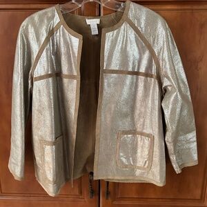 Chico’s Leather jacket Size 1
